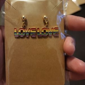 "LOVE" Pride Earrings